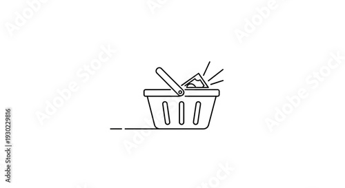 Shopping Cart Icon with Money, Online Shopping Concept, E-commerce