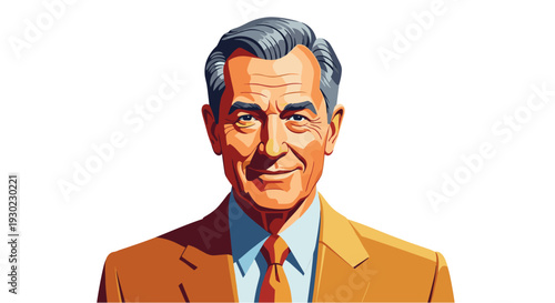 A distinguished gentleman in a stylish suit and tie, exuding confidence and professionalism, captured in a clean, isolated portrait against a white background.