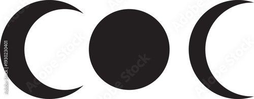 Black and white omega infinity symbols simple minimalistic