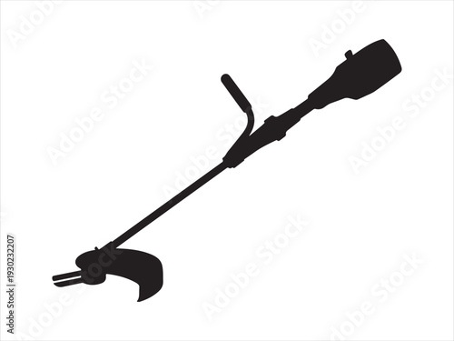 Gardening Tool String Trimmer Silhouette Vector, Weed Eater String Trimmer, grass mowing equipment silhouette, Grass Trimmer Machine Silhouette