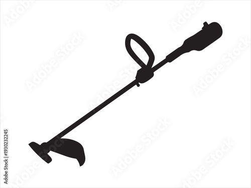 Gardening Tool String Trimmer Silhouette Vector, Weed Eater String Trimmer, grass mowing equipment silhouette, Grass Trimmer Machine Silhouette