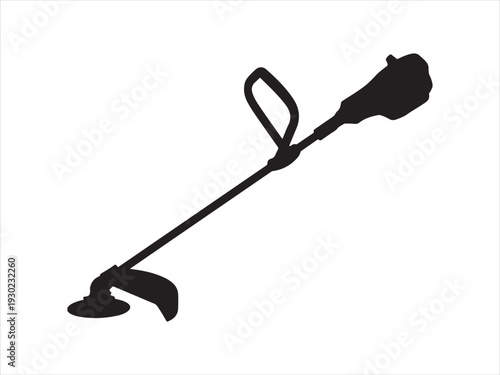 Gardening Tool String Trimmer Silhouette Vector, Weed Eater String Trimmer, grass mowing equipment silhouette, Grass Trimmer Machine Silhouette