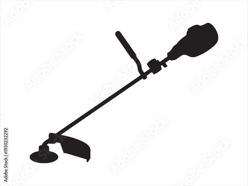 Gardening Tool String Trimmer Silhouette Vector, Weed Eater String Trimmer, grass mowing equipment silhouette, Grass Trimmer Machine Silhouette