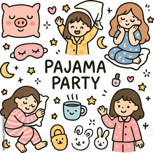pajama party collection transparent