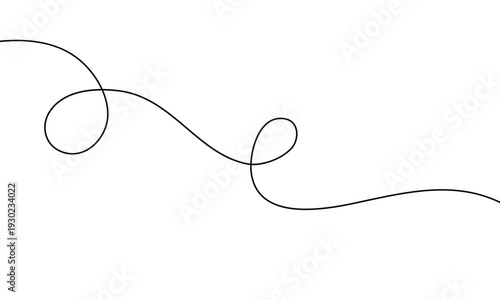 abstract simple black curly line design.