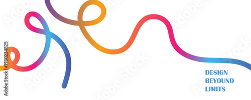 Vibrant gradient lines twist with squiggly ribbons and rainbow curves. Dynamic waves and lively doodles create a bold abstract flow perfect for graffiti inspired posters and energetic modern layouts.