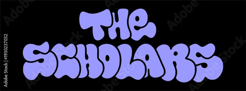 The Scholars Purple Title in Bold Urban Graffiti Throw Up Style.