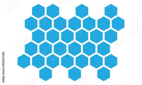 abstract simple blue honeycomb design.