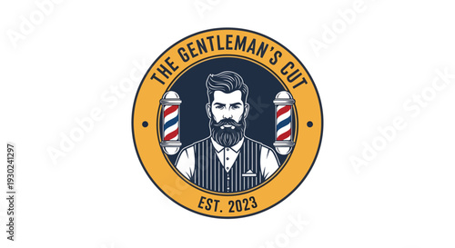The Gentlemans Cut Barber Shop Logo Design.