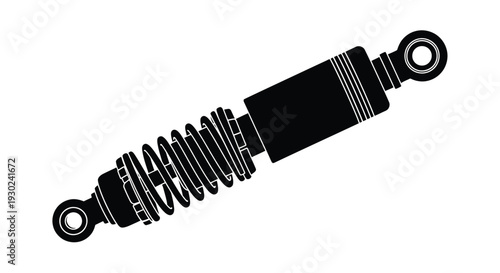 Black and white illustration of a vehicle shock absorber component