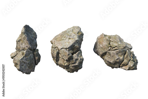 rock isolated on white background