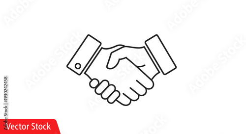 Handshake Icon, Business Agreement, Partnership, Trust, Collaboration, Success