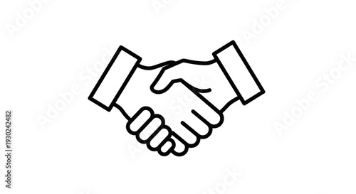 Handshake Icon, Business Agreement, Partnership, Trust, Collaboration, Success, Deal, Contract, Meeting