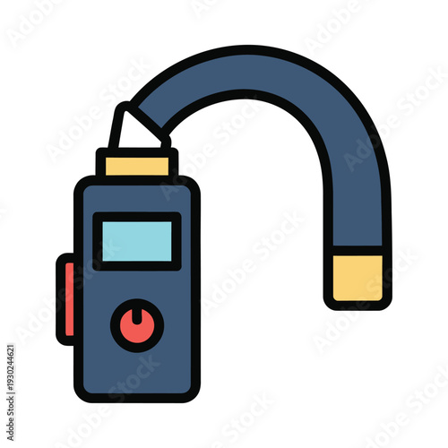Gas detector portable measurement device commercial illustration
