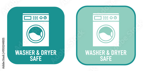 Washer and dryer safe icons in green