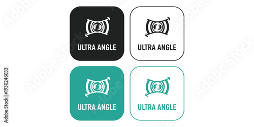 Ultra angle logo design with four color variations