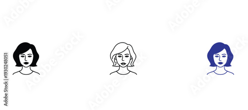 Female Gender Symbol with Fetus Embryo Silhouette Icon Set for Reproductive Health, Pregnancy, Women's Rights, Prenatal Care, and Obstetrics Medical Concept Vector Illustration