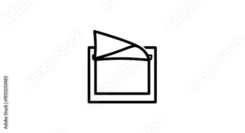 Open Envelope with Letter or Document Emerging