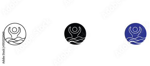  Female Gender Symbol with Fetus Embryo Silhouette Icon Set for Reproductive Health, Pregnancy, Women's Rights, Prenatal Care, and Obstetrics Medical Concept Vector Illustration