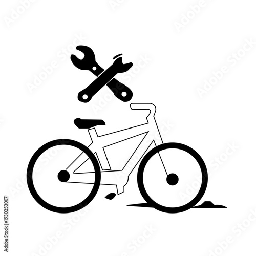 bicycle silhouette icon design template