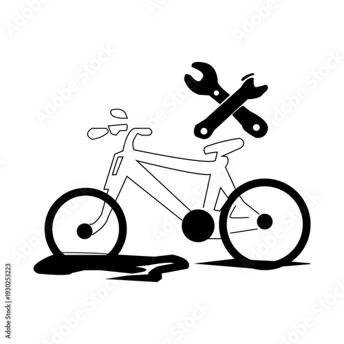bicycle silhouette icon design template