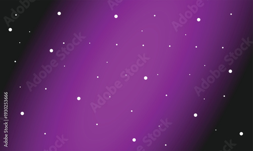Abstract purple starry galaxy background with glowing lights and glittering particles