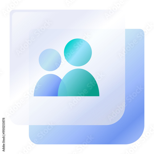 Team Members Glass UI Icon