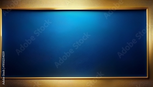 A Blue And Gold Background With A Gold Border