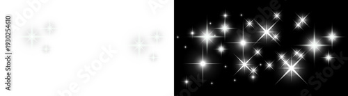 Foto PNG image of Brilliant white starburst lens flare effects creating dynamic shimm