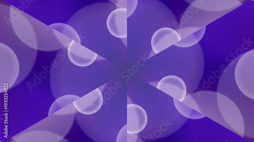 Creating a Calm Abstract Background with Soft Purple Bokeh and Geometric Layers