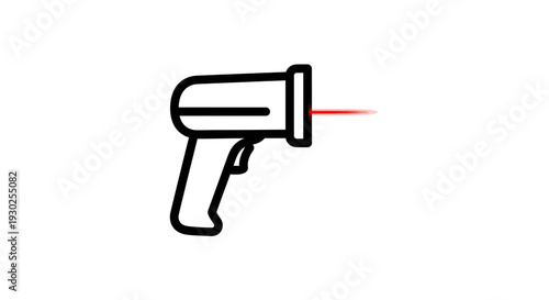 Barcode Scanner with Red Laser Beam