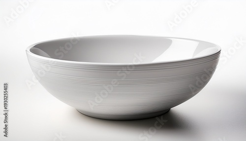 Elegant White Ceramic Bowl On Clean Isolated Background