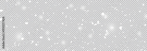 Christmas snowflakes on a transparent background. Snow flakes, snow background. Heavy snowfall, snowflakes in different shapes and forms.