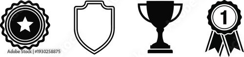 Collection of award and achievement icons