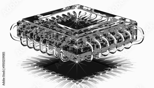 A detailed vector illustration of an impregnable fortress, depicted from an isometric viewpoint, showcasing strong defenses and fortifications.