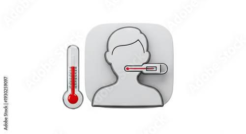 Fever and Thermometer Icon