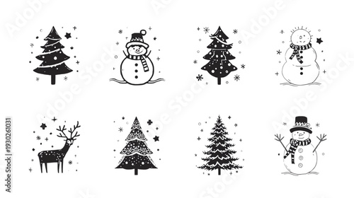 Christmas theme with black and white colors