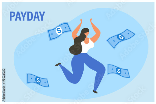 Payday concept vector illustration