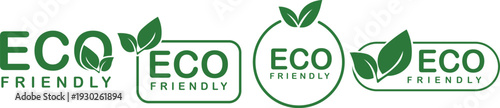 Set of eco friendly icons. Ecologic food stamps. Organic natural food labels.