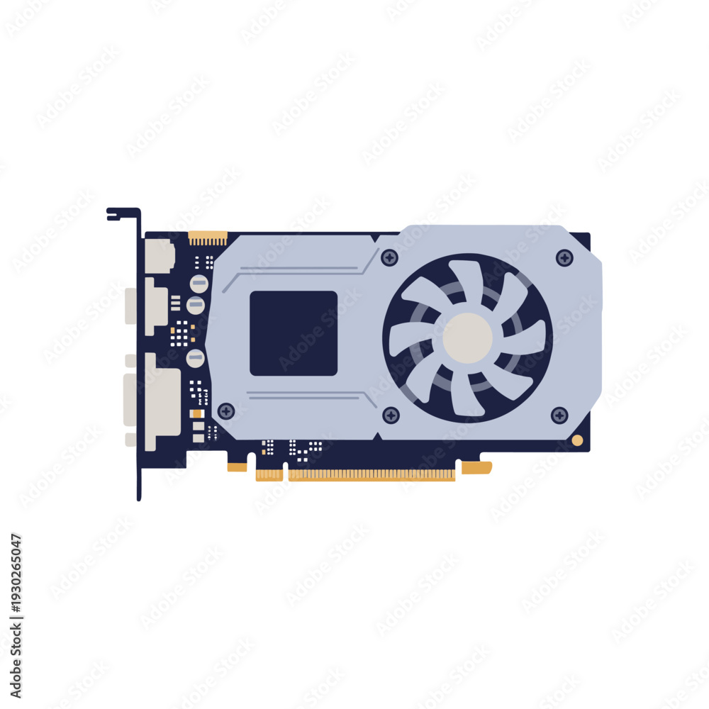 Fototapeta premium Computer Graphics Card with Cooling Fan.