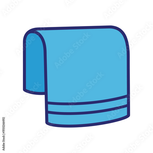 Blue Towel Illustration Simple Design Element.