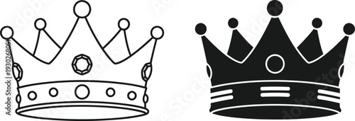 Two regal crowns side by side