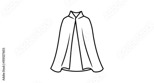 Cape Cloak Illustration Simple Design.