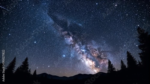 Wallpaper Mural Milky Way Galaxy Night Sky Landscape. Torontodigital.ca