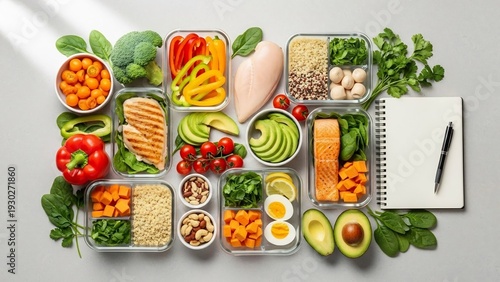 Healthy Meal Prep - A Colorful Array of Fresh and Nutritious Food.