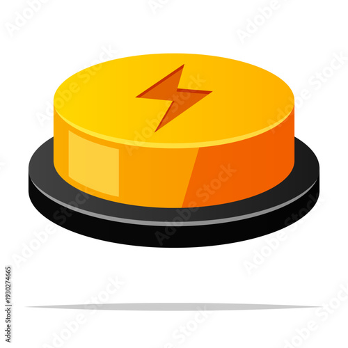 Electrical power button vector isolated illustration