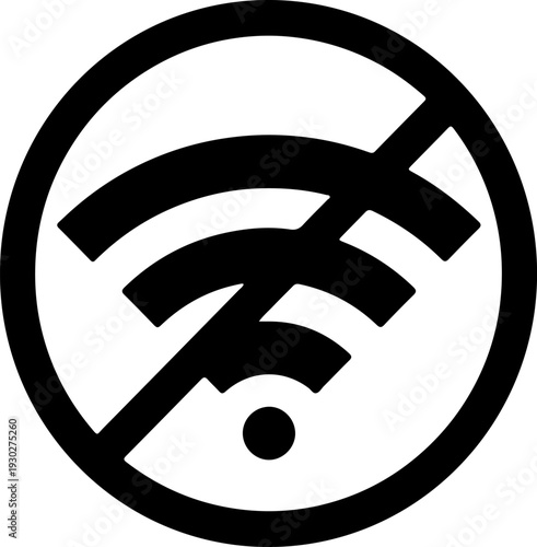 No WiFi signal icon vector