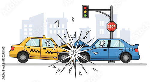 Car Accident Collision Crash Damage.