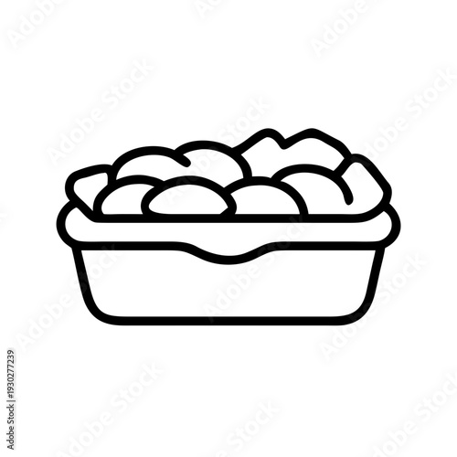 Fresh bread rolls in a baking dish, perfect for food and bakery concepts