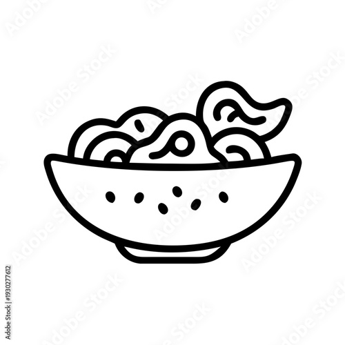 Delicious noodles in a bowl, tasty food for hungry people